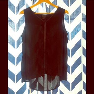 Covington black sleeveless blouse